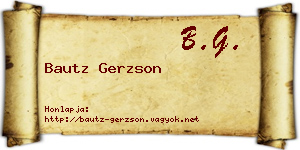 Bautz Gerzson névjegykártya